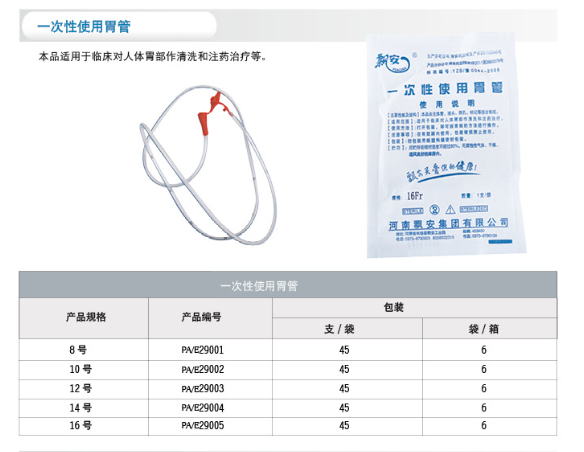 一次性使用胃管